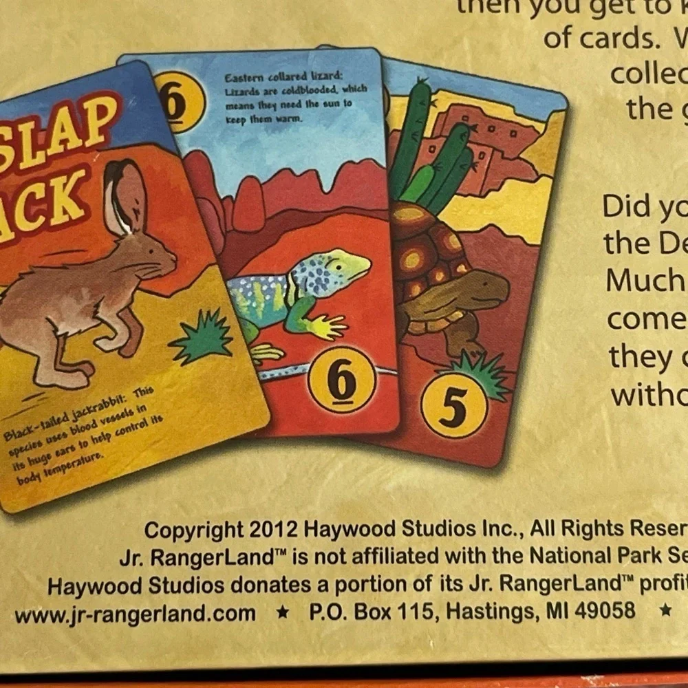 Southwest Slap Jack Card Game COMPLETE Jr RangerLand Haywood 2012 Kids